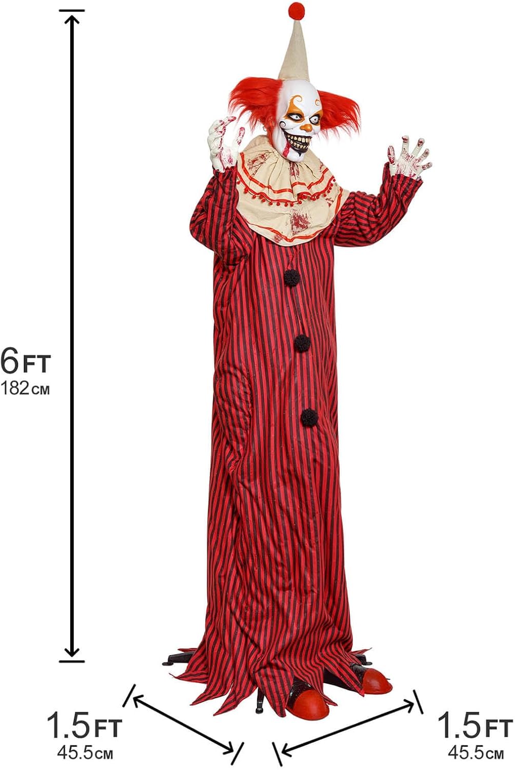 Hauntiva™ Lifesize Animated Scary Clown