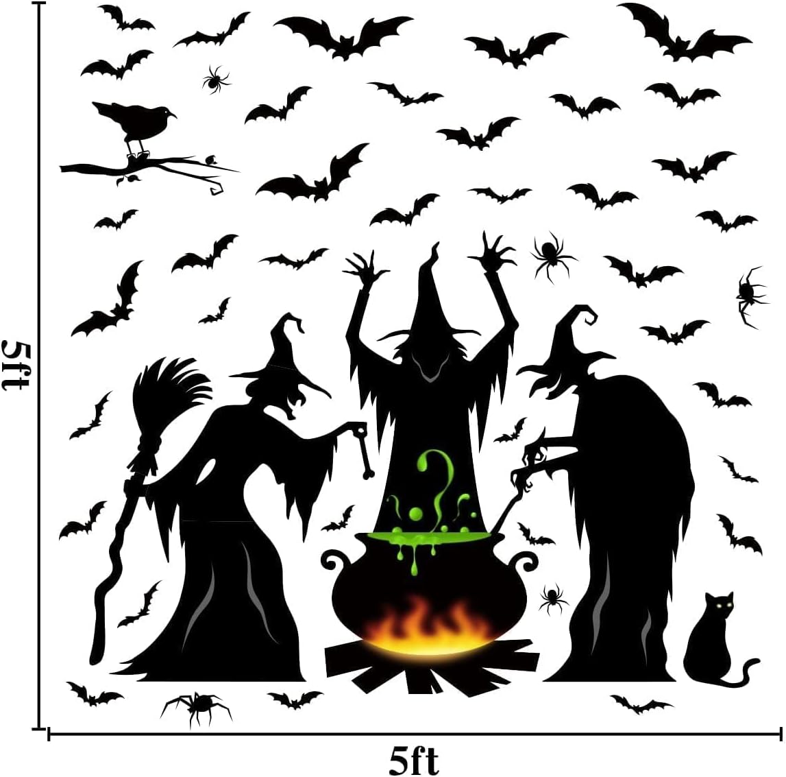 Hauntiva™ Spooky Window Clings Set