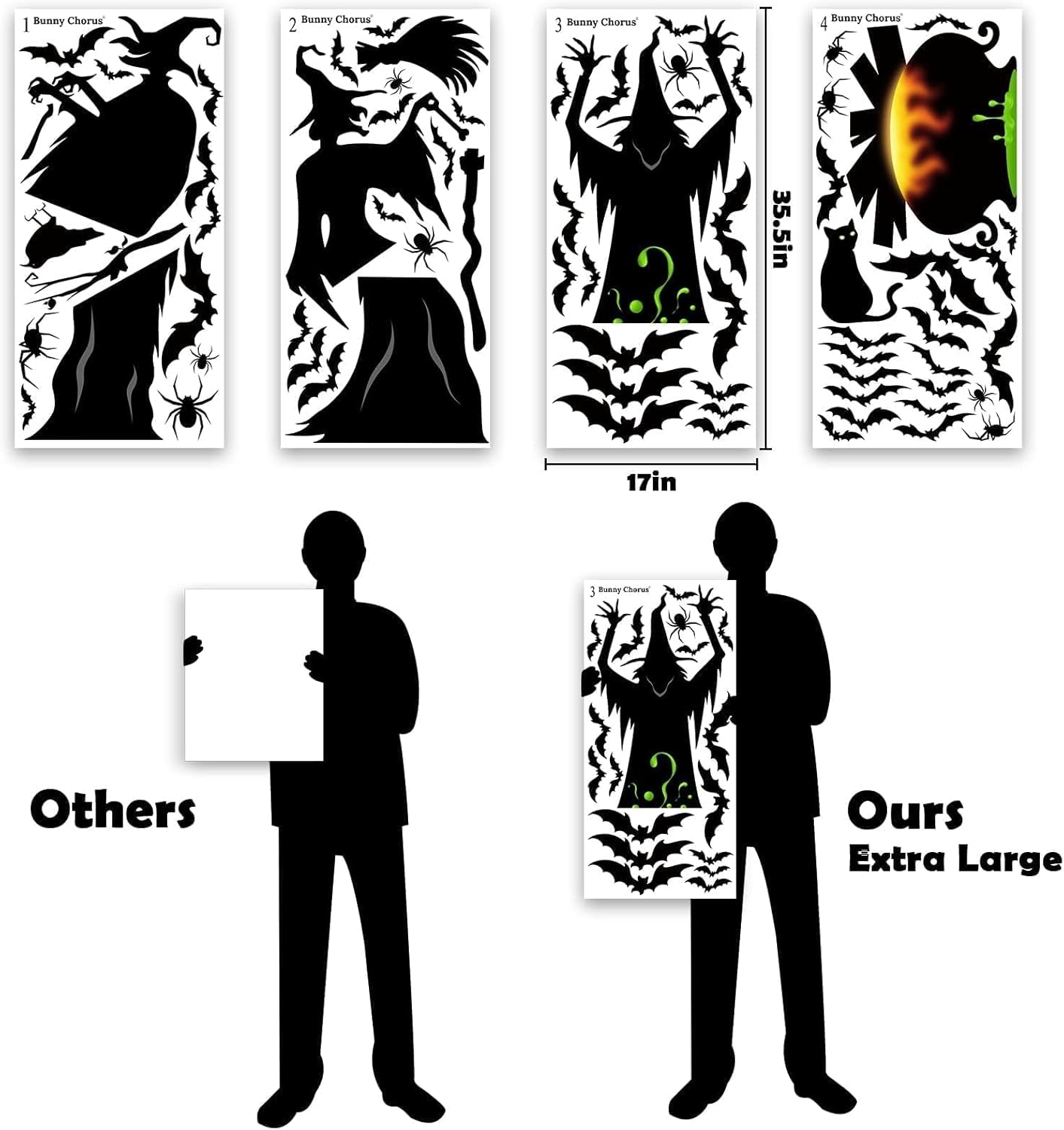 Hauntiva™ Spooky Window Clings Set