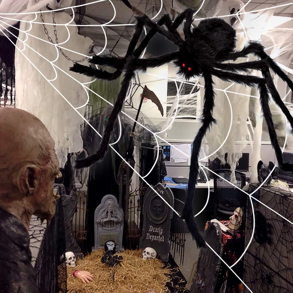 Hauntiva™ Giant Spider & Web Halloween Decor