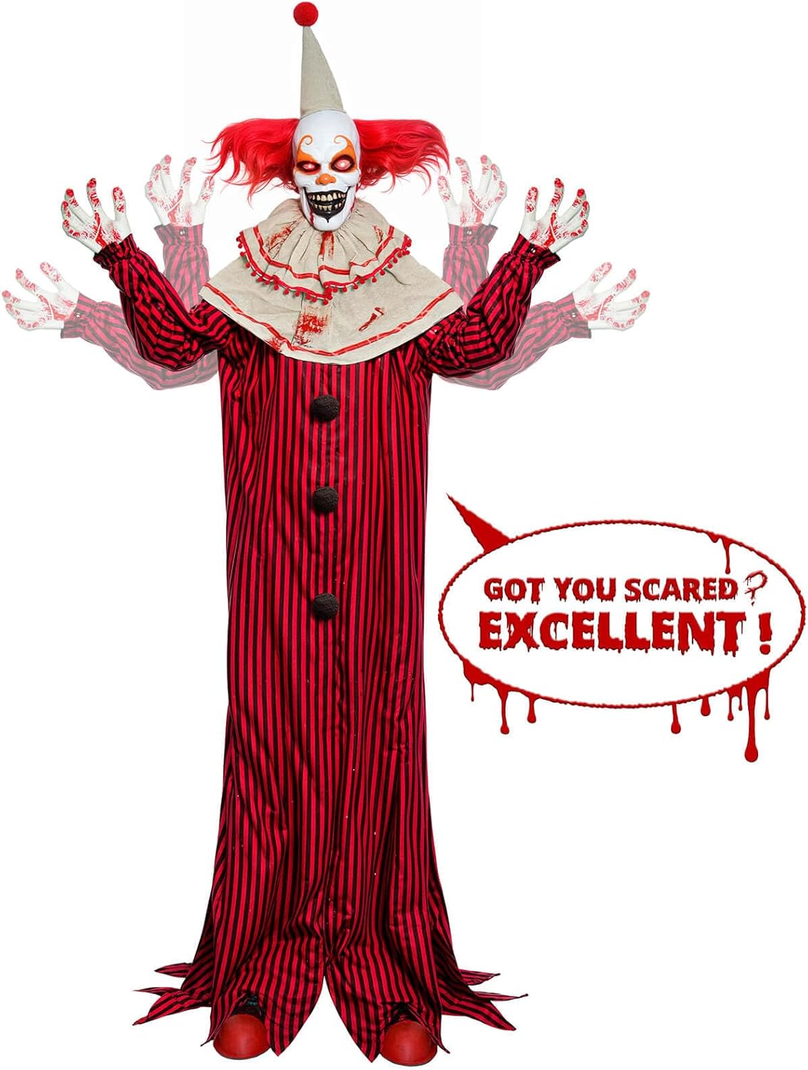 Hauntiva™ Lifesize Animated Scary Clown