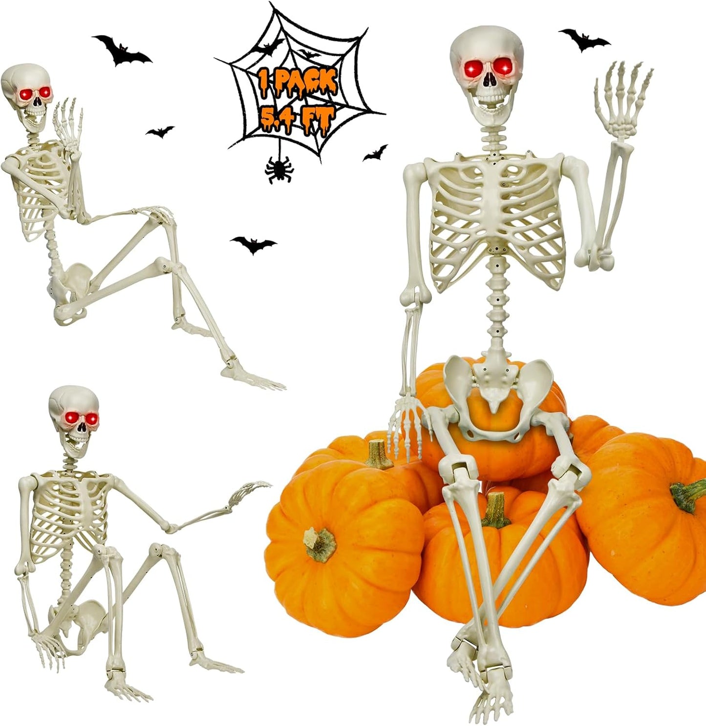 Hauntiva™ Life-Size Halloween Skeleton Decor