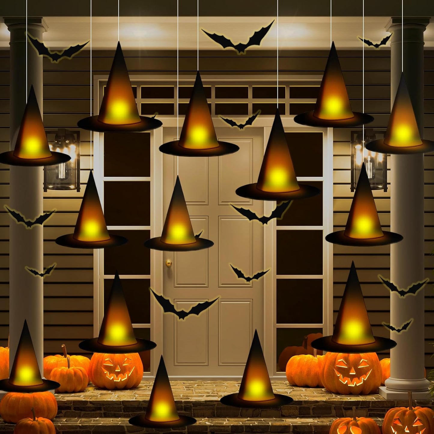 Hauntiva™ Enchanting Floating Witch Hat Set – 12 pcs
