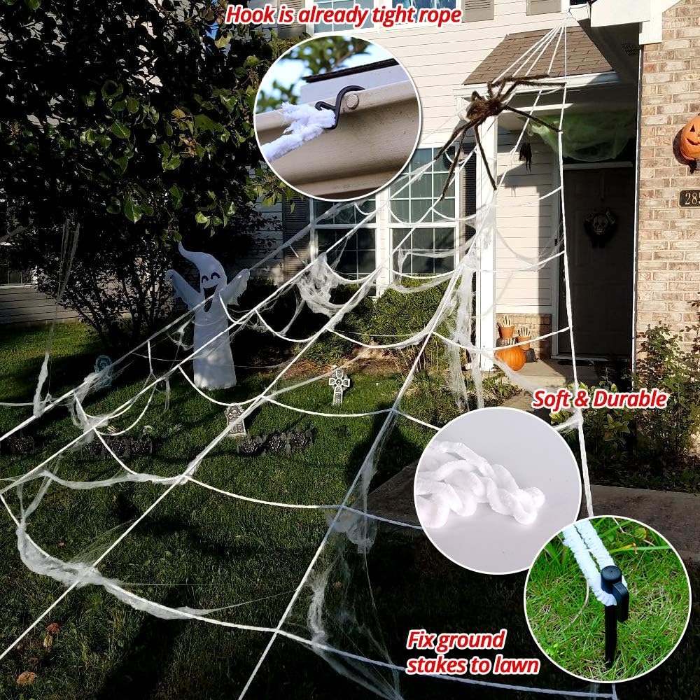 Hauntiva™ Giant Spider & Web Halloween Decor