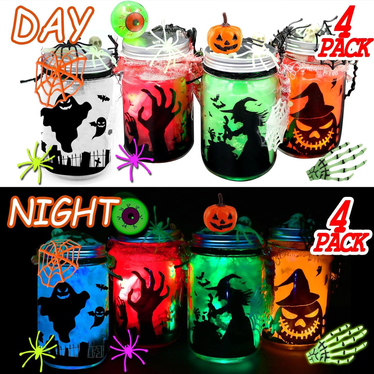 Hauntiva™ Halloween Lantern Craft Kit – 4 pack