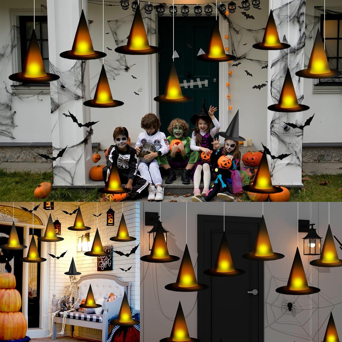 Hauntiva™ Enchanting Floating Witch Hat Set – 12 pcs