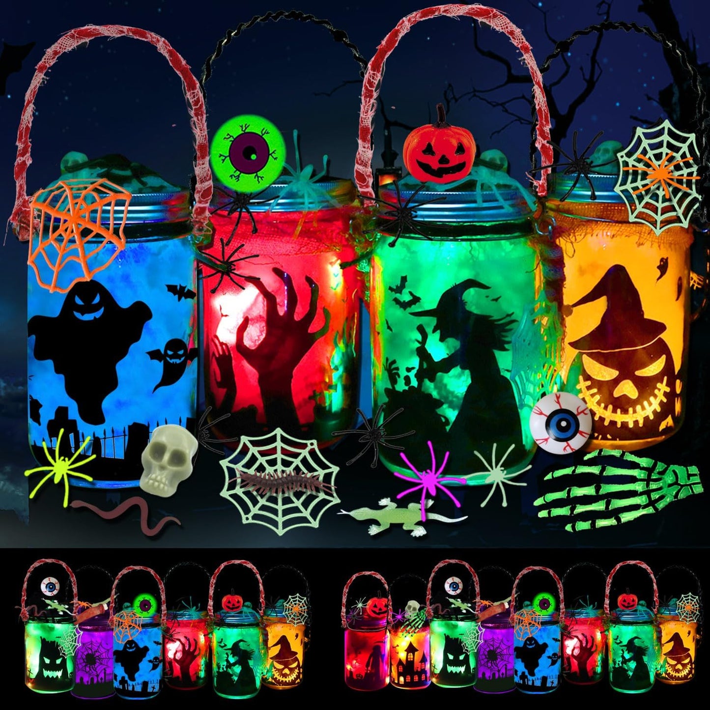 Hauntiva™ Halloween Lantern Craft Kit – 4 pack