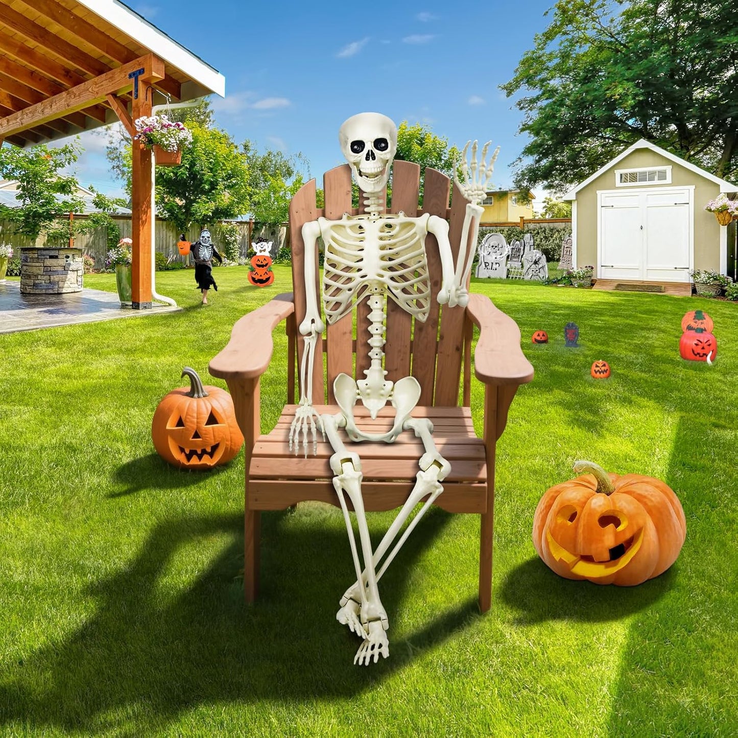 Hauntiva™ Life-Size Halloween Skeleton Decor