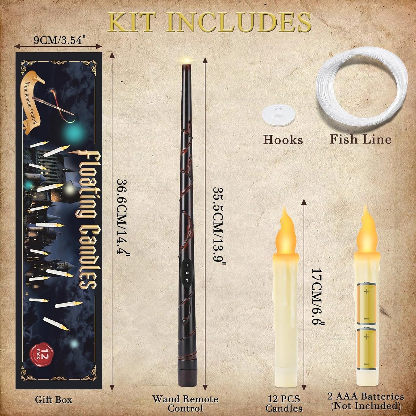 Hauntiva™ Floating Enchantment Candles – 12 pcs