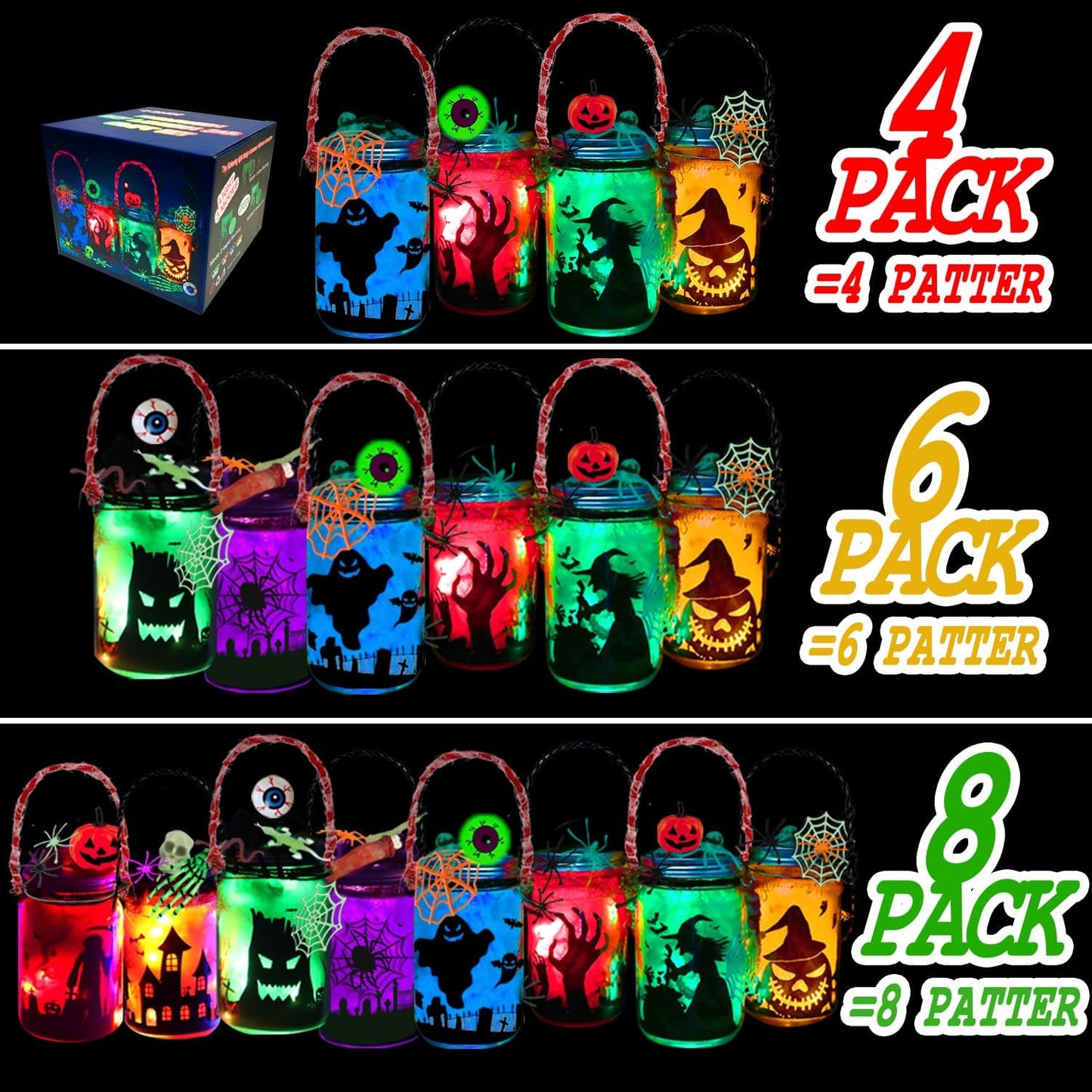 Hauntiva™ Halloween Lantern Craft Kit – 4 pack