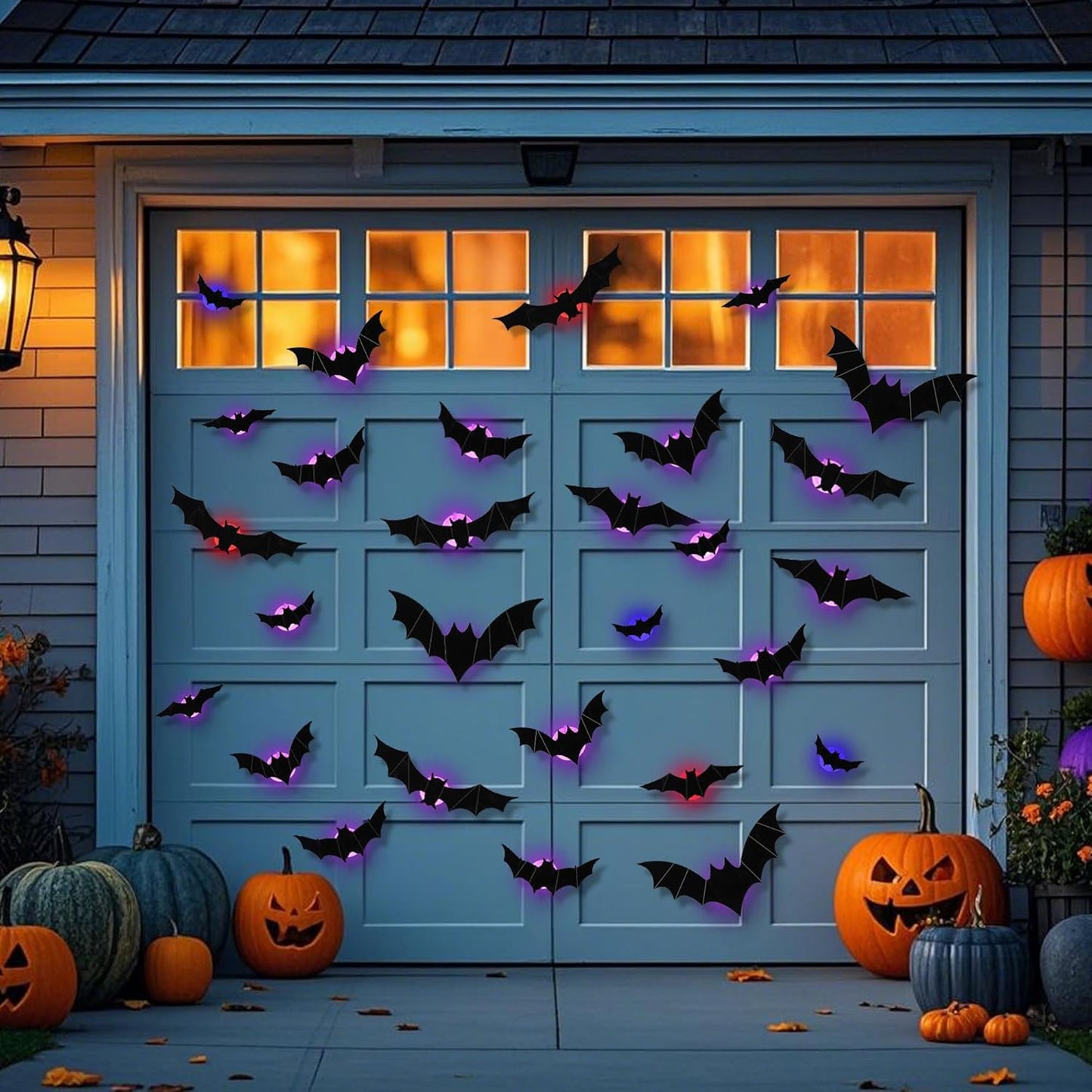 Hauntiva™ Haunting Glow 3D Bat Decorations – 36 pcs