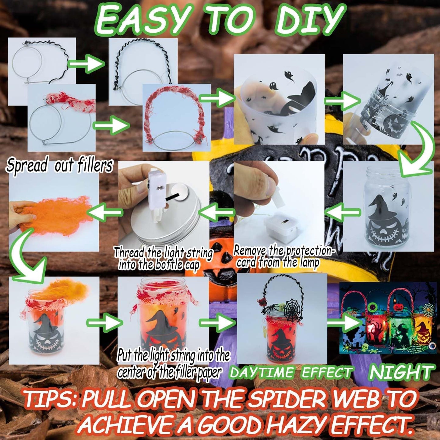 Hauntiva™ Halloween Lantern Craft Kit – 4 pack