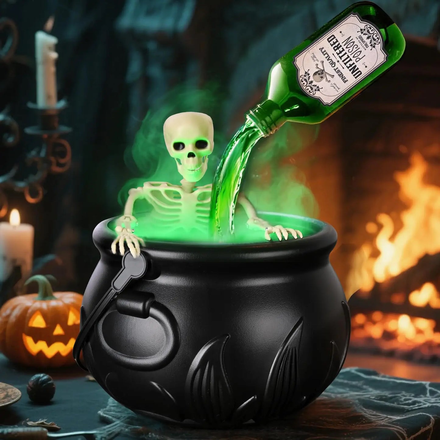 Hauntiva™ Spellbinding Floating Cauldron Centerpiece