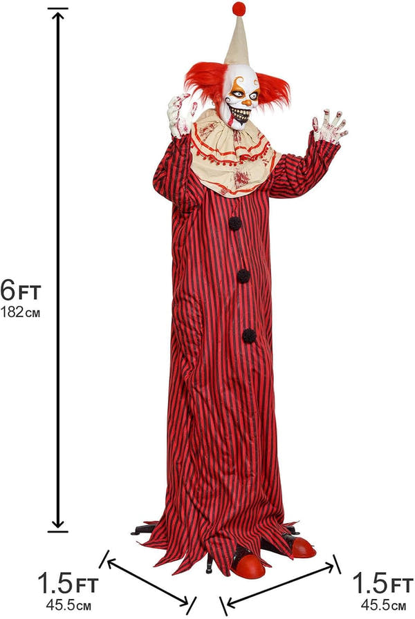 Hauntiva™ Lifesize Animated Scary Clown