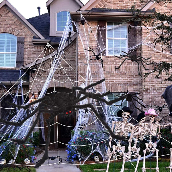 Hauntiva™ Giant Spider & Web Halloween Decor