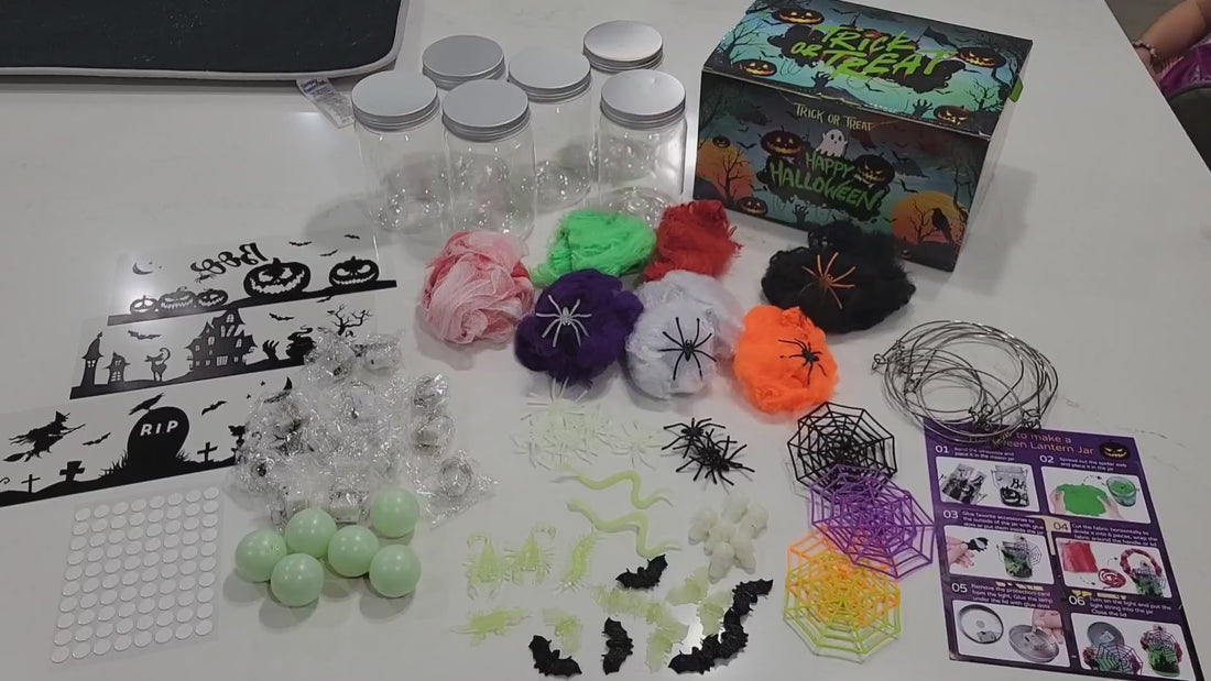 Hauntiva™ Halloween Lantern Craft Kit – 4 pack video