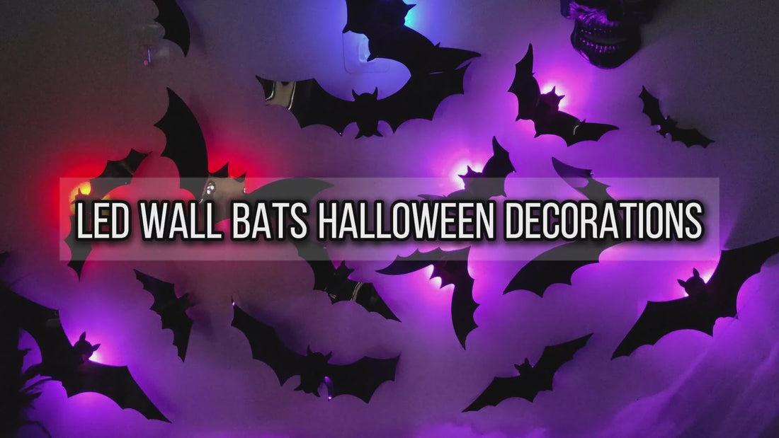 Hauntiva™ Haunting Glow 3D Bat Decorations – 36 pcs video