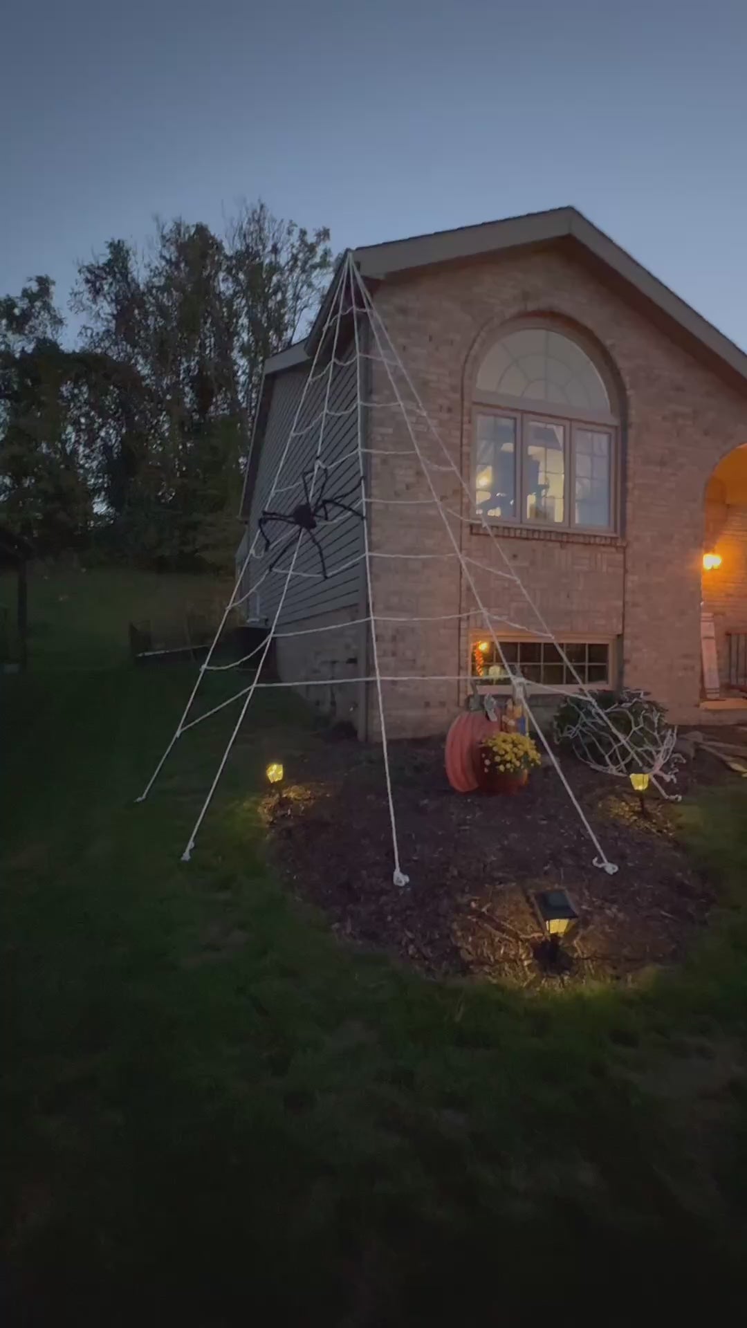 Hauntiva™ Giant Spider & Web Halloween Decor video